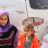 Two girls at a refugee camp in Syria